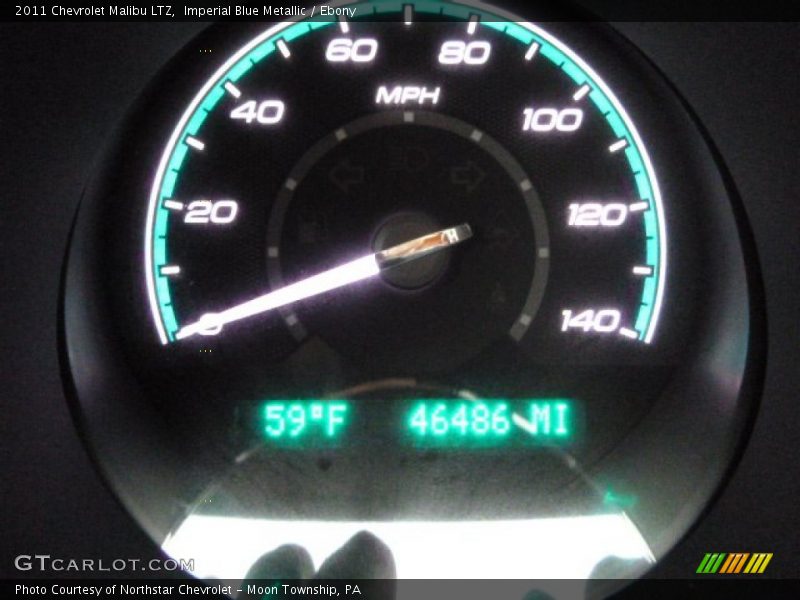 Imperial Blue Metallic / Ebony 2011 Chevrolet Malibu LTZ