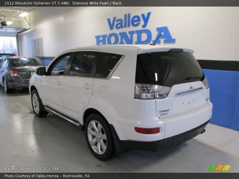 Diamond White Pearl / Black 2012 Mitsubishi Outlander GT S AWD