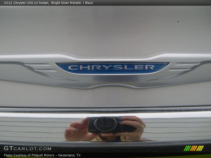 Bright Silver Metallic / Black 2012 Chrysler 200 LX Sedan