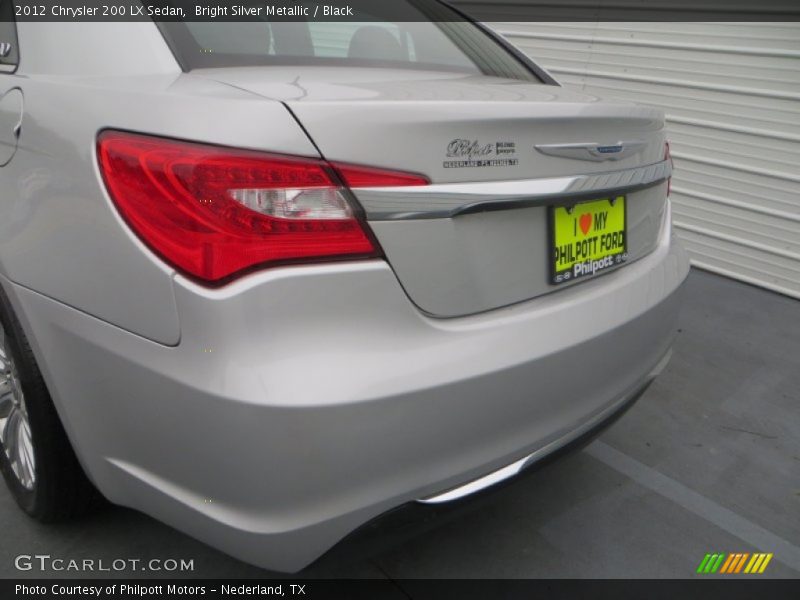 Bright Silver Metallic / Black 2012 Chrysler 200 LX Sedan