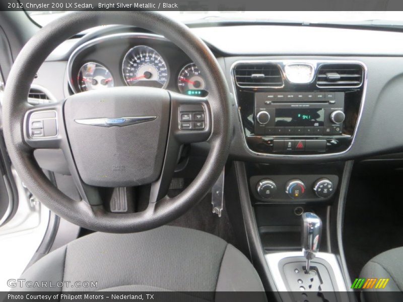 Bright Silver Metallic / Black 2012 Chrysler 200 LX Sedan