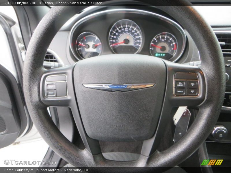 Bright Silver Metallic / Black 2012 Chrysler 200 LX Sedan