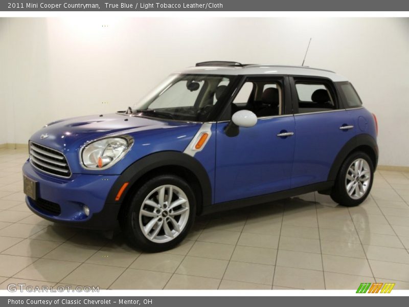 True Blue / Light Tobacco Leather/Cloth 2011 Mini Cooper Countryman