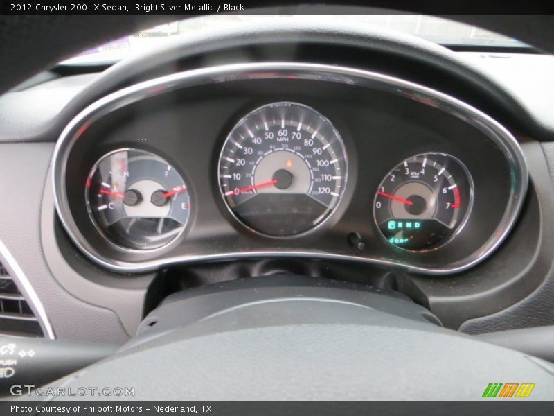 Bright Silver Metallic / Black 2012 Chrysler 200 LX Sedan