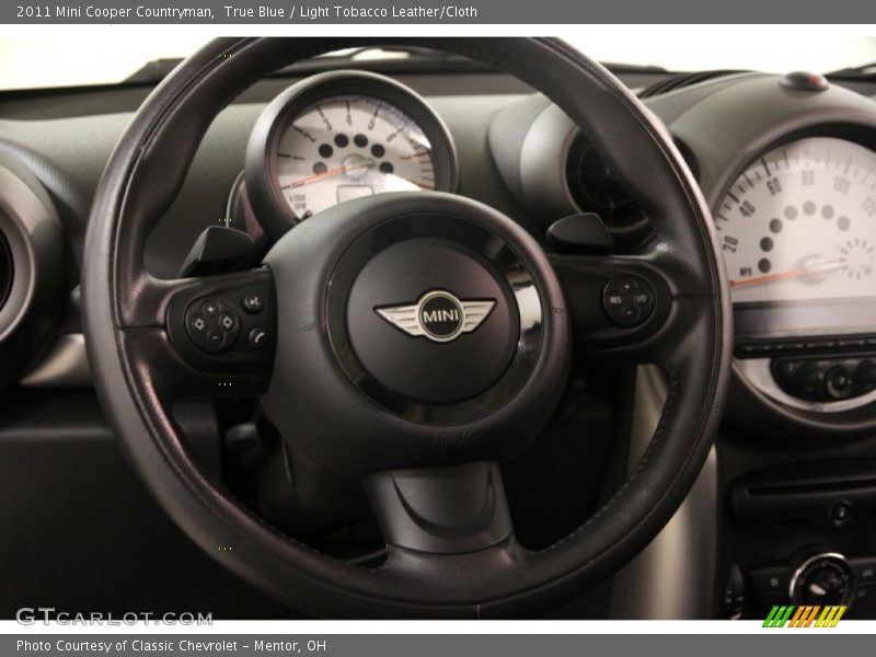 True Blue / Light Tobacco Leather/Cloth 2011 Mini Cooper Countryman