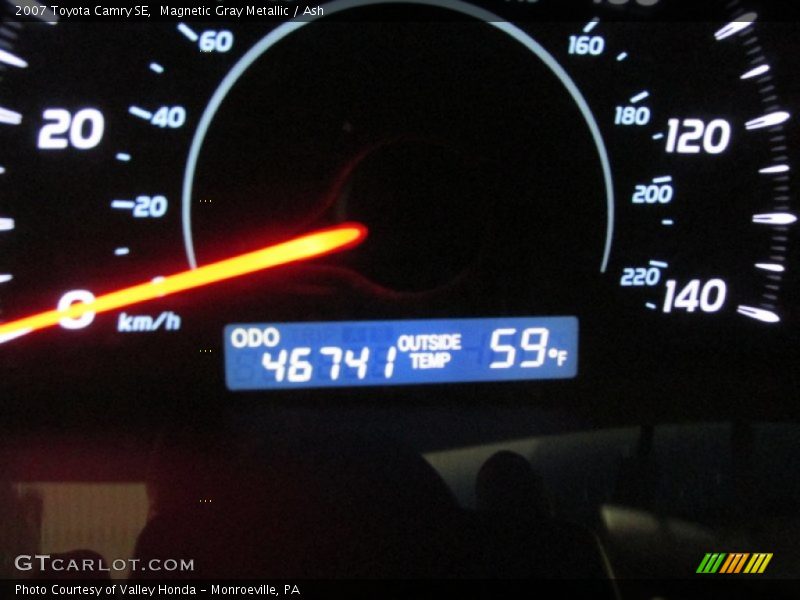 Magnetic Gray Metallic / Ash 2007 Toyota Camry SE