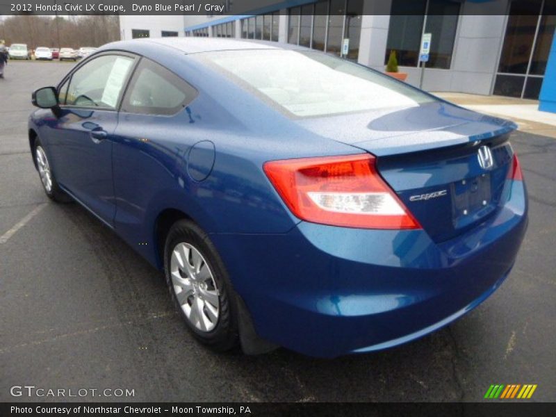 Dyno Blue Pearl / Gray 2012 Honda Civic LX Coupe