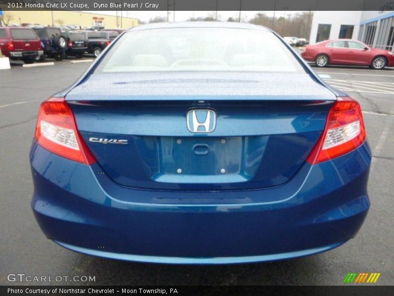 Dyno Blue Pearl / Gray 2012 Honda Civic LX Coupe