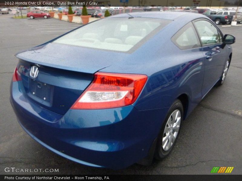 Dyno Blue Pearl / Gray 2012 Honda Civic LX Coupe