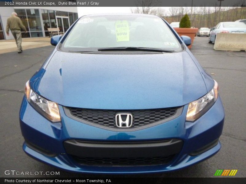 Dyno Blue Pearl / Gray 2012 Honda Civic LX Coupe