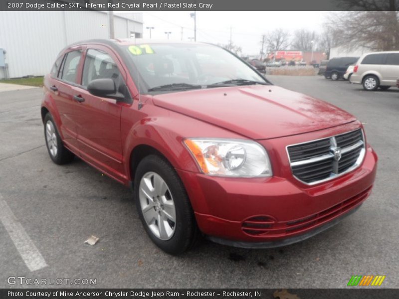 Inferno Red Crystal Pearl / Pastel Slate Gray 2007 Dodge Caliber SXT