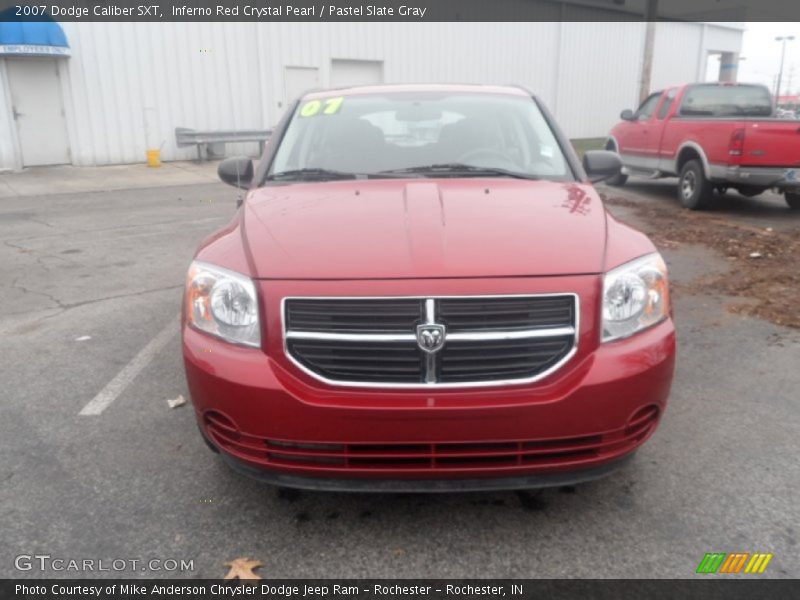 Inferno Red Crystal Pearl / Pastel Slate Gray 2007 Dodge Caliber SXT