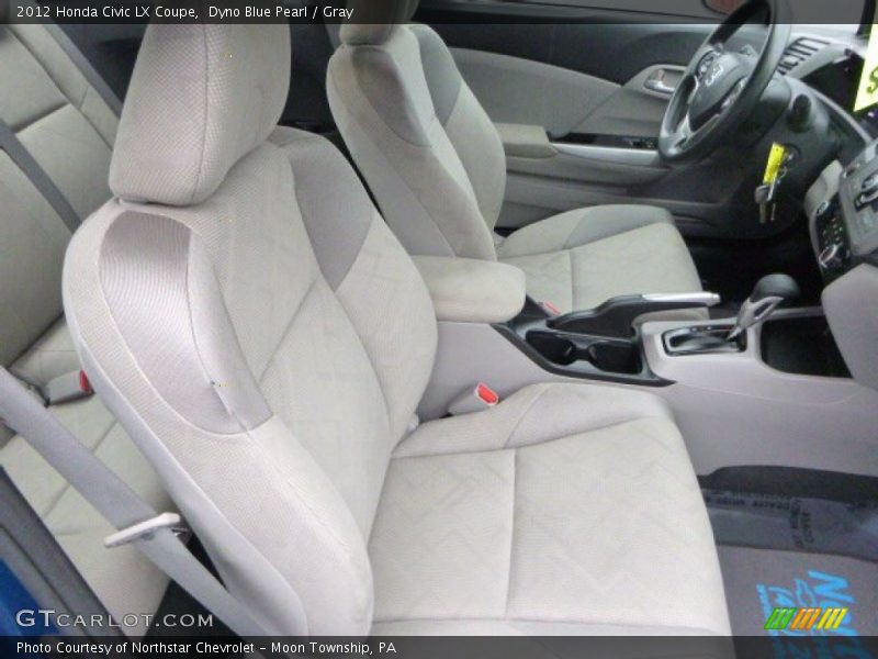 Dyno Blue Pearl / Gray 2012 Honda Civic LX Coupe
