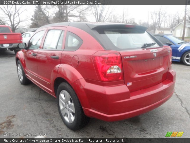 Inferno Red Crystal Pearl / Pastel Slate Gray 2007 Dodge Caliber SXT