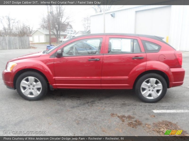 Inferno Red Crystal Pearl / Pastel Slate Gray 2007 Dodge Caliber SXT