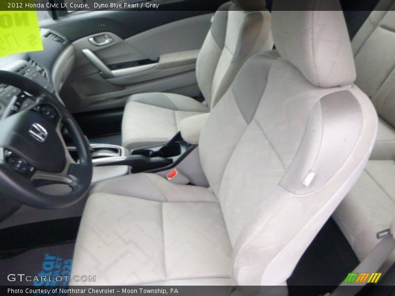 Dyno Blue Pearl / Gray 2012 Honda Civic LX Coupe