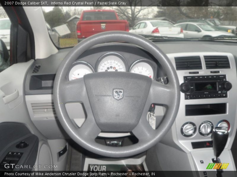 Inferno Red Crystal Pearl / Pastel Slate Gray 2007 Dodge Caliber SXT