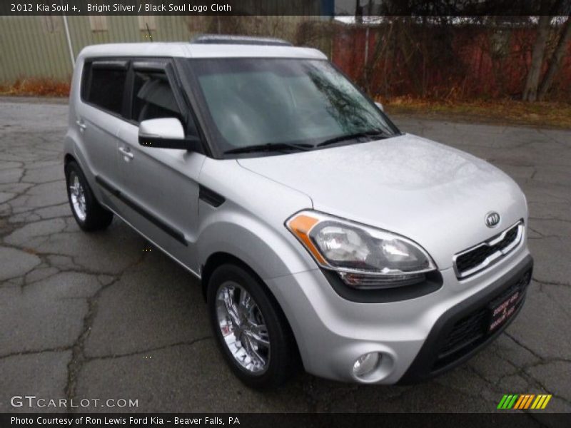 Bright Silver / Black Soul Logo Cloth 2012 Kia Soul +