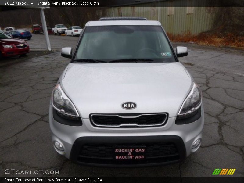 Bright Silver / Black Soul Logo Cloth 2012 Kia Soul +