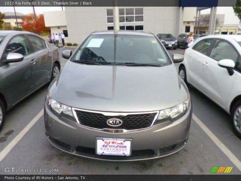 Titanium Silver / Black 2011 Kia Forte EX 5 Door