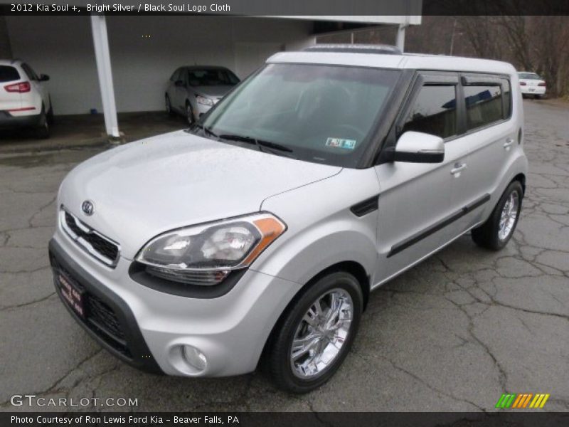 Bright Silver / Black Soul Logo Cloth 2012 Kia Soul +