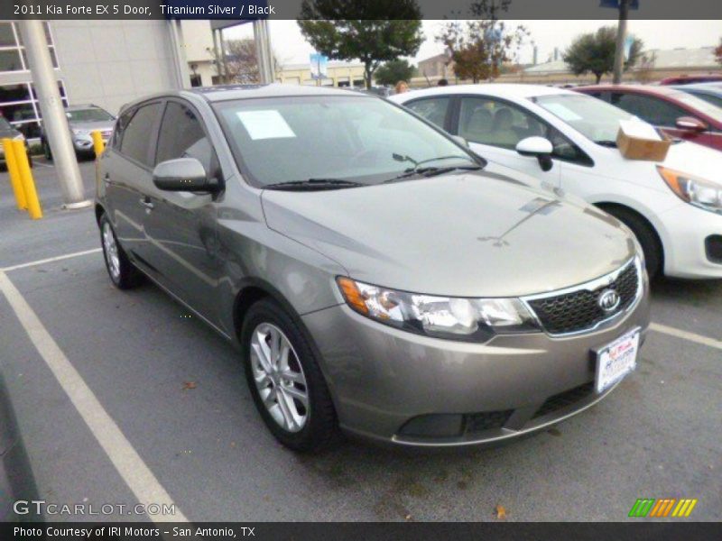 Titanium Silver / Black 2011 Kia Forte EX 5 Door