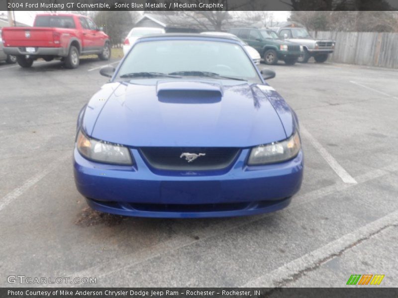 Sonic Blue Metallic / Medium Graphite 2004 Ford Mustang GT Convertible