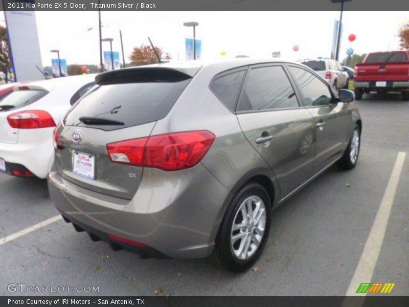 Titanium Silver / Black 2011 Kia Forte EX 5 Door