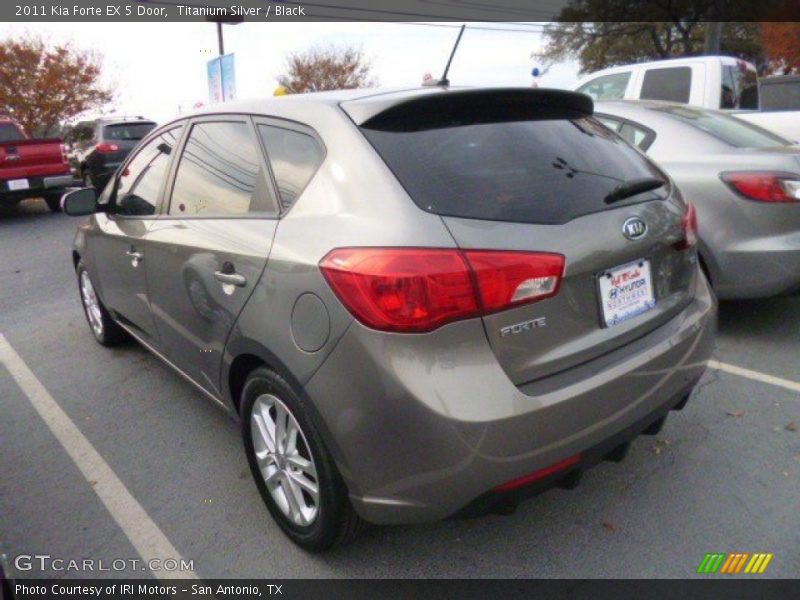 Titanium Silver / Black 2011 Kia Forte EX 5 Door