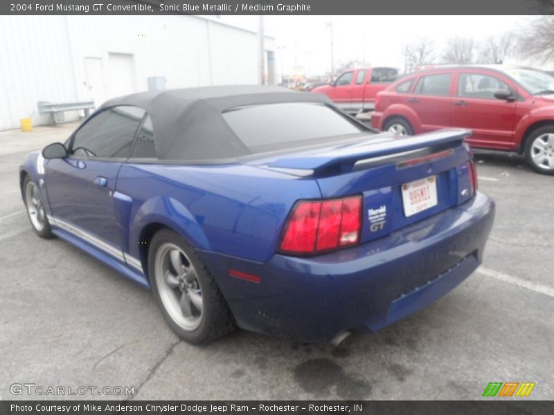 Sonic Blue Metallic / Medium Graphite 2004 Ford Mustang GT Convertible