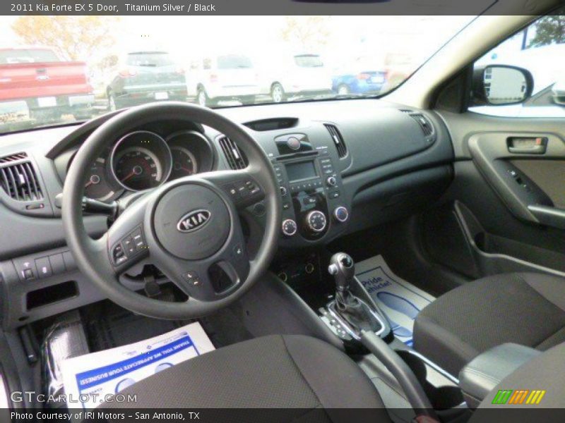 Titanium Silver / Black 2011 Kia Forte EX 5 Door