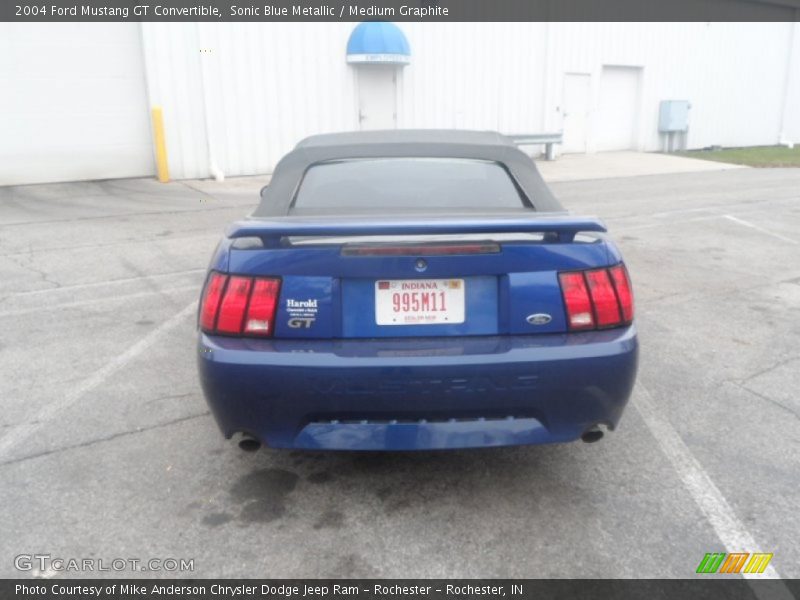 Sonic Blue Metallic / Medium Graphite 2004 Ford Mustang GT Convertible