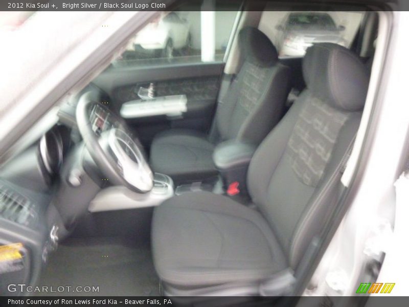Bright Silver / Black Soul Logo Cloth 2012 Kia Soul +