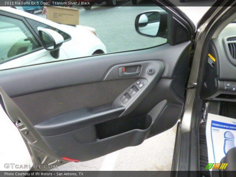 Titanium Silver / Black 2011 Kia Forte EX 5 Door