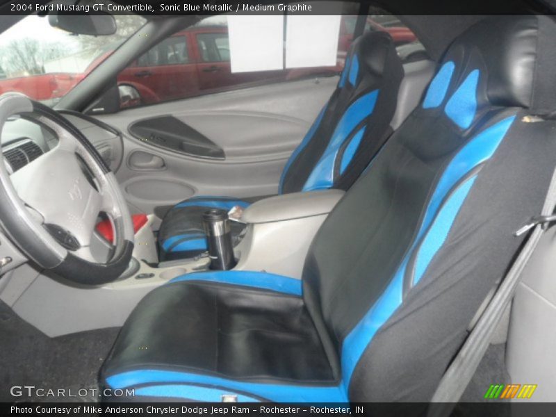 Sonic Blue Metallic / Medium Graphite 2004 Ford Mustang GT Convertible