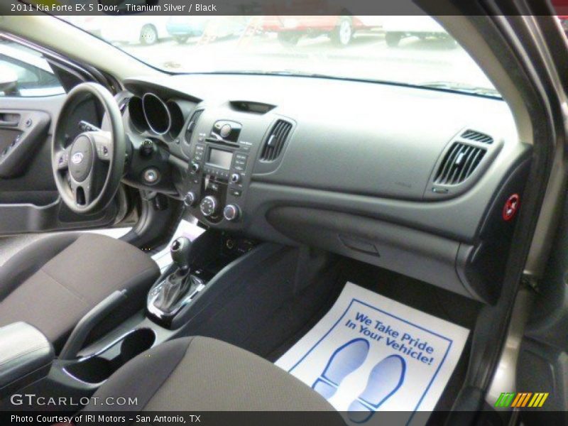 Titanium Silver / Black 2011 Kia Forte EX 5 Door