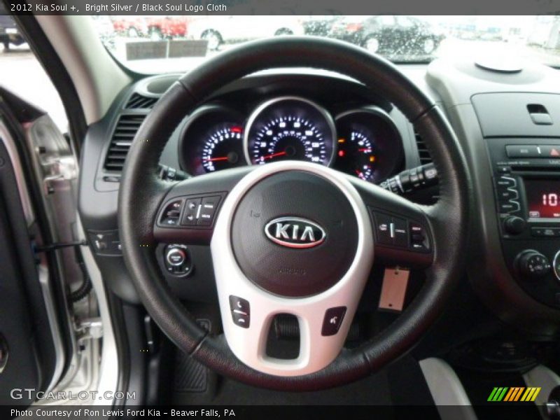Bright Silver / Black Soul Logo Cloth 2012 Kia Soul +
