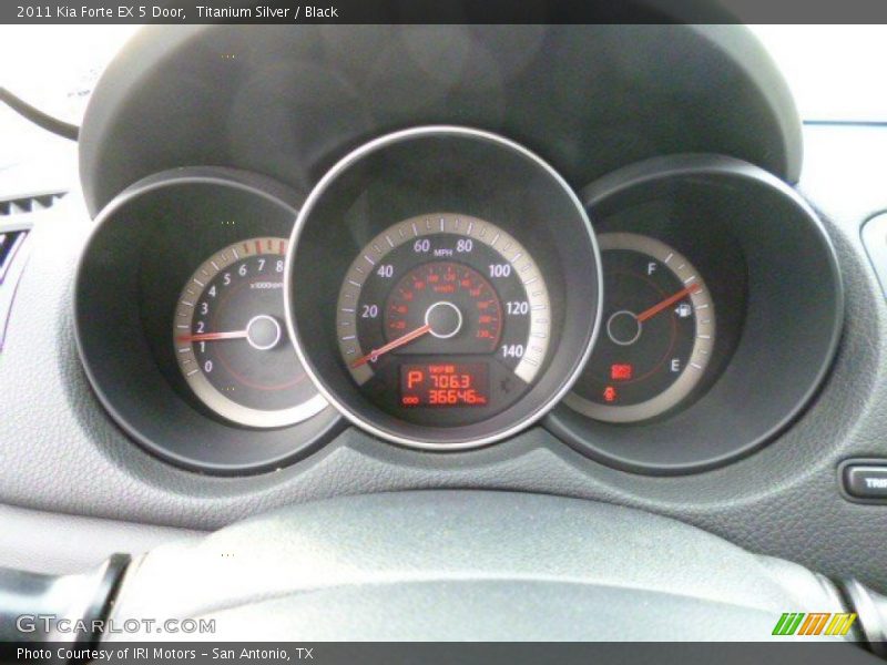 Titanium Silver / Black 2011 Kia Forte EX 5 Door