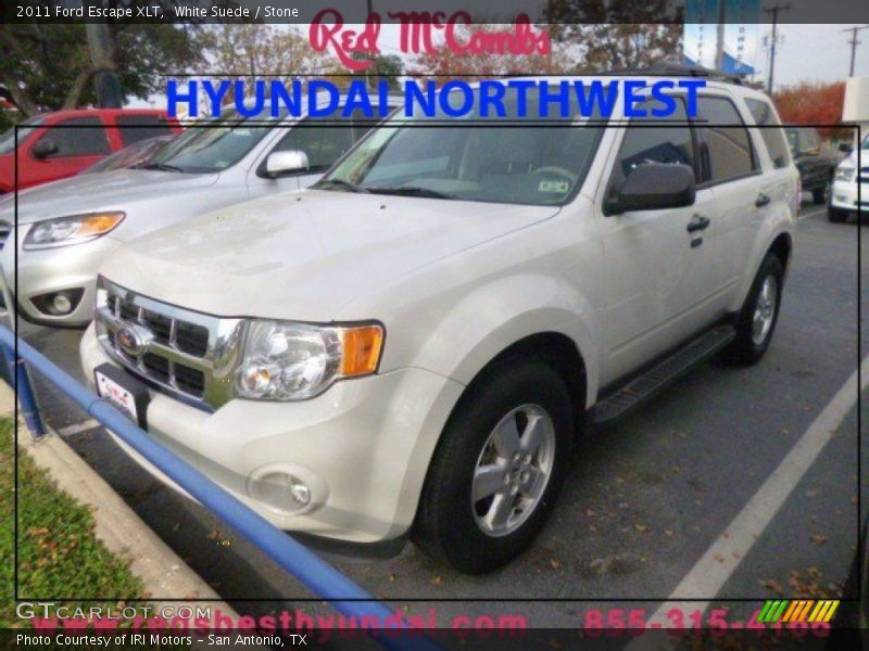 White Suede / Stone 2011 Ford Escape XLT