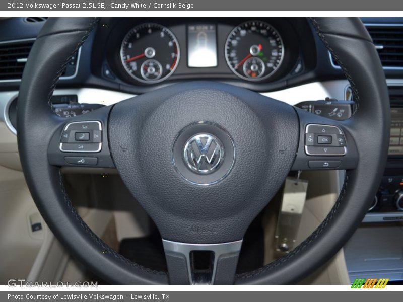 Candy White / Cornsilk Beige 2012 Volkswagen Passat 2.5L SE