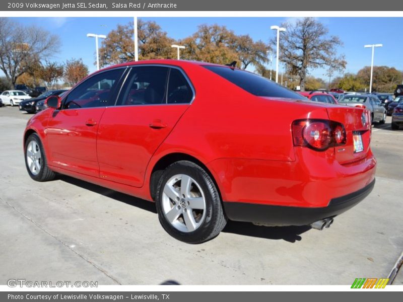 Salsa Red / Anthracite 2009 Volkswagen Jetta SEL Sedan