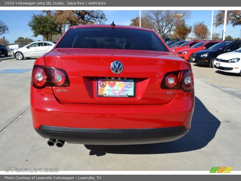 Salsa Red / Anthracite 2009 Volkswagen Jetta SEL Sedan