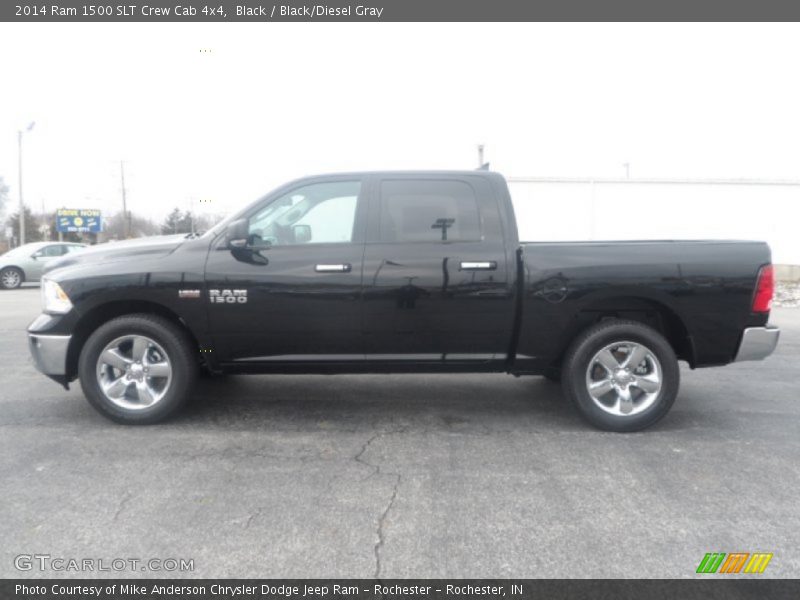 Black / Black/Diesel Gray 2014 Ram 1500 SLT Crew Cab 4x4