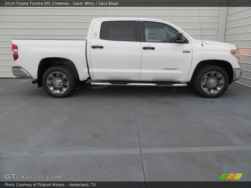 Super White / Sand Beige 2014 Toyota Tundra SR5 Crewmax