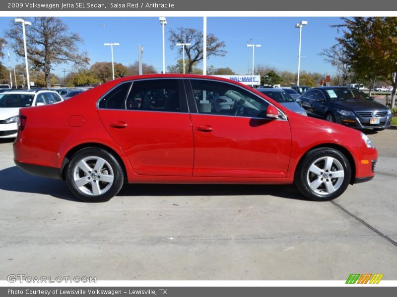 Salsa Red / Anthracite 2009 Volkswagen Jetta SEL Sedan