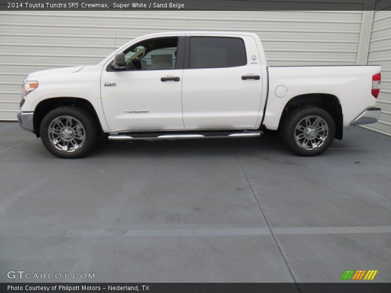 Super White / Sand Beige 2014 Toyota Tundra SR5 Crewmax
