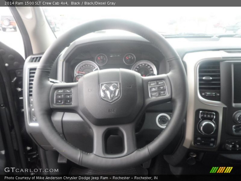 Black / Black/Diesel Gray 2014 Ram 1500 SLT Crew Cab 4x4