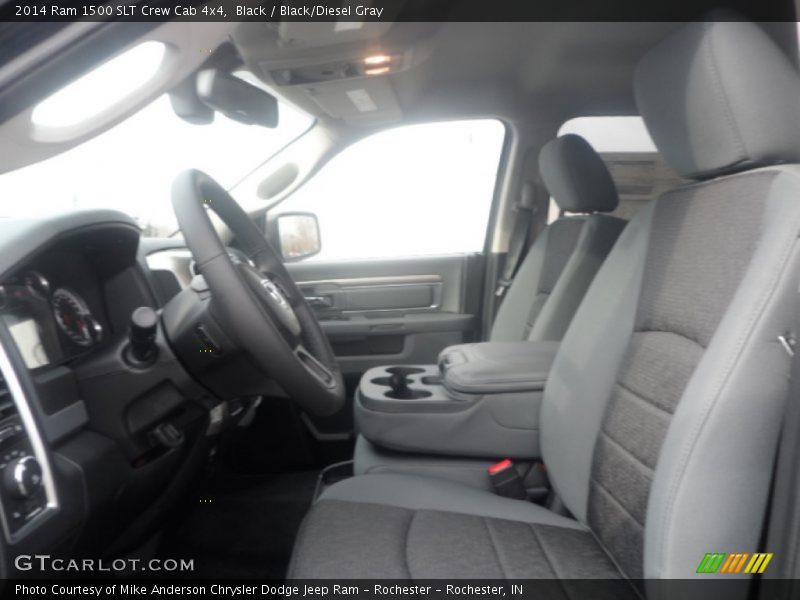 Black / Black/Diesel Gray 2014 Ram 1500 SLT Crew Cab 4x4