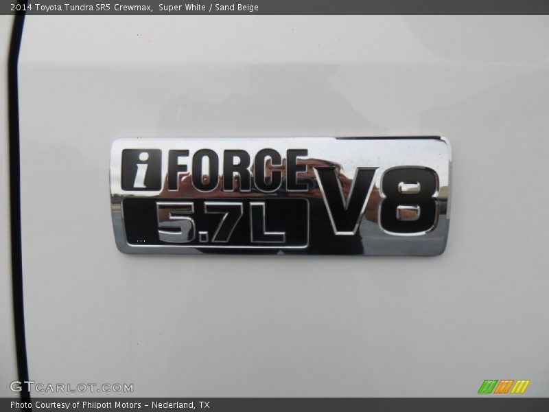 Super White / Sand Beige 2014 Toyota Tundra SR5 Crewmax