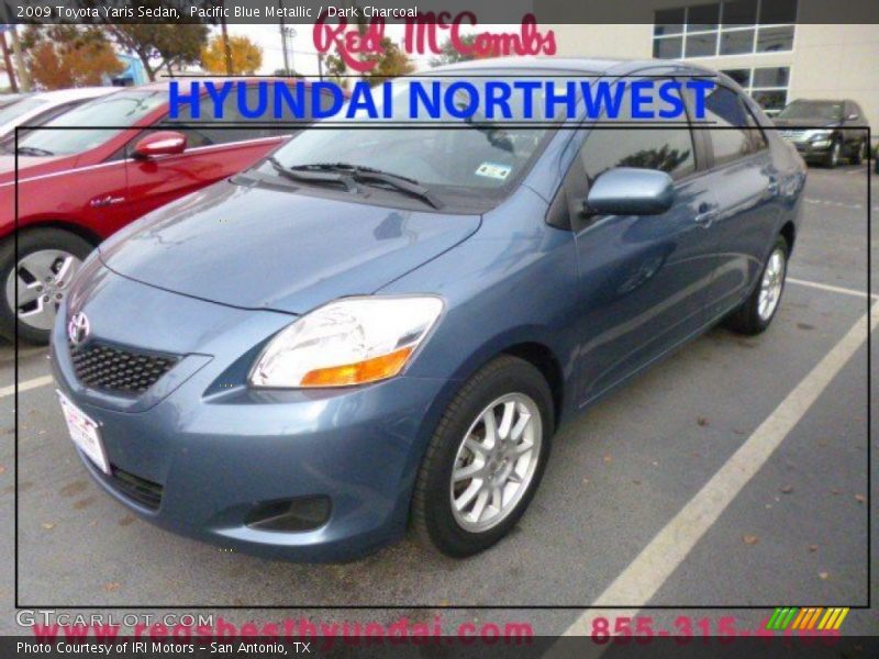 Pacific Blue Metallic / Dark Charcoal 2009 Toyota Yaris Sedan